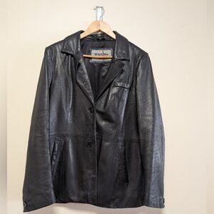 Whetblu Vintage Black Leather Jacket XL